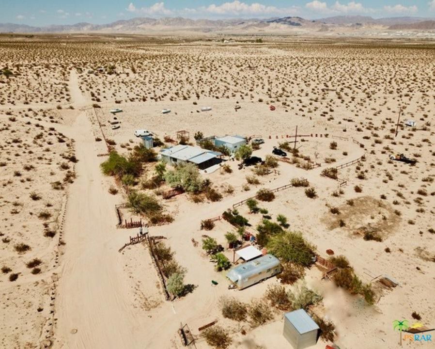 aerial view of a 5 acre homestead in the desert